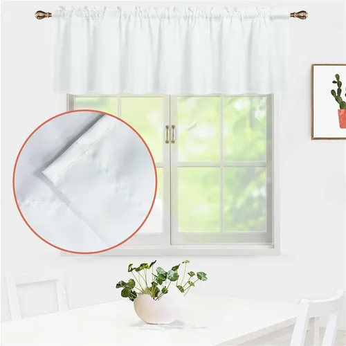 Vista 5 de ZFRXIGN Southwetsern Cenefas de cortina para ventanas de cocina, 54 x 18 pulgadas, cenefa azteca occidental, 1 panel, cortinas cortas bohemias