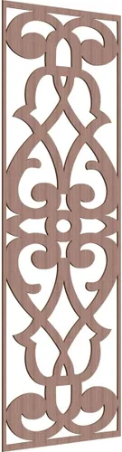 Vista 19 de 9 3/8"W x 24 3/8"H x 1/4"T Bellaire Decorativos Paneles de pared de madera calado, abedul