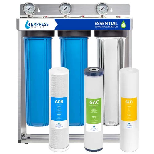 Vista 14 de Express Water Juego de filtros antiincrustaciones para toda la casa, kit de repuesto de acondicionador de agua de filtración de 3 etapas