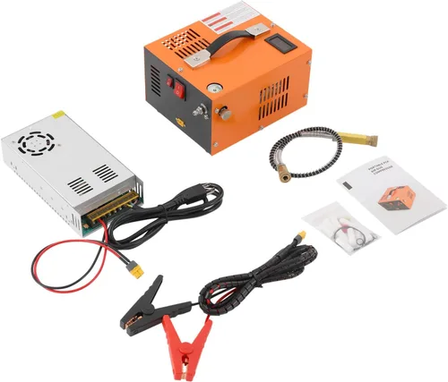 Vista 7 de Compresor de aire PCP, compresor de pistola de aire PCP portátil de 300 W con pantalla LED, bomba de compresor de tanque de paintball/buceo, máx.