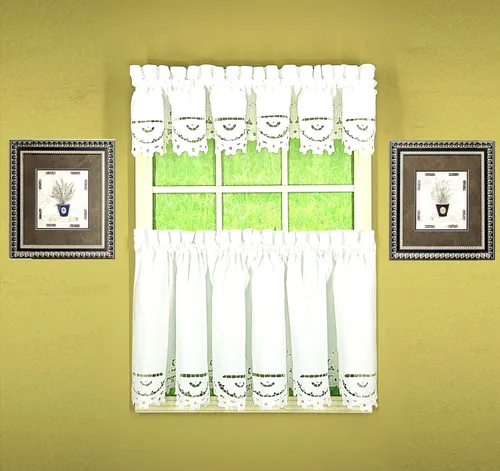 Vista 17 de Today's Curtain Imperial Classic - Cenefa de corte dibujada, 14 pulgadas, color beige