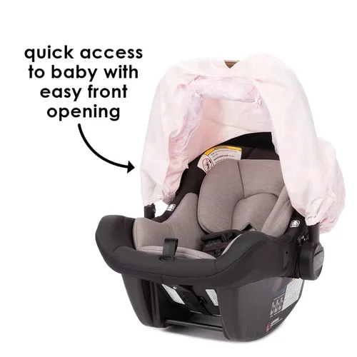Vista 5 de Diono Funda para asiento de automóvil infantil, toldo universal de protección contra la intemperie para bebé, ajustable y transpirable con red