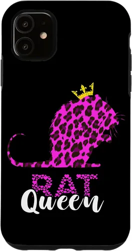 Vista 8 de Rat Queen Crown Leopard Mouse Rat Lover Rodent Rat Owner Case for iPhone 17