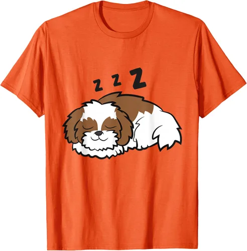 Vista 22 de Camiseta Tired Shih Tzu Dog Cute Sleeping Shih Tzu, Blanco