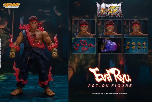 Vista 8 de Storm Collectibles - Ultimate Street Fighter IV - Evil Ryu, figura de acción 1/12