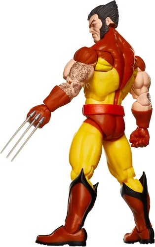 Vista 6 de Marvel Legends Series Wolverine, X-Men Retro Marvel Comics Secret Wars Figura de acción coleccionable de 6 pulgadas con escudo