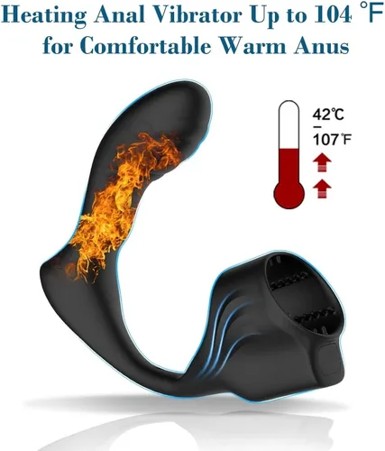 Vista 6 de Blended Climax Masajeador de próstata Vibrador para el pene Masculino Adulto Juguetes Sexuales para Hombres, Control Remoto Vibrador Consolador Anal
