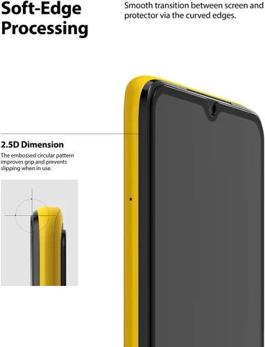 Vista 5 de Ringke Protector de pantalla invisible diseñado para Xiaomi Poco M3 Protector de pantalla Ultimate Clear Shield, calidad de alta definición (HD)