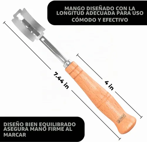 Vista 5 de Orblue - Herramienta de puntuación de masa coja para pan artesanal, herramienta de puntuación de masa madre para pan artesanal, herramienta