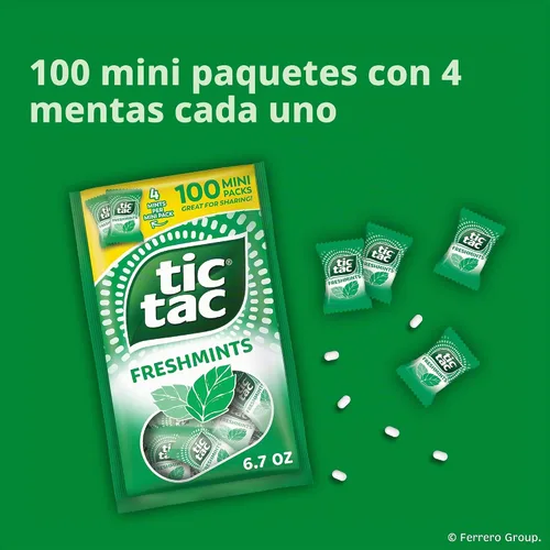 Vista 6 de Tic Tac Fresh Mint - Paquete de almohada (paquete de 100)
