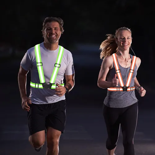 Vista 7 de High Visibility Reflective Vest Safety Vest Running Reflective Gear Adjustable Reflective Vest for Walking,Jogging,Hiking,Night Cycling