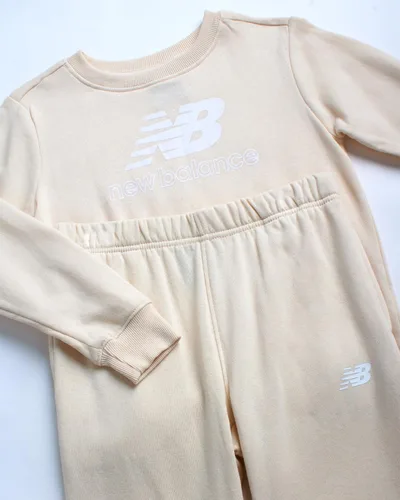 Vista 2 de New Balance Conjunto deportivo para niña, sudadera de forro polar activo de 2 piezas y leggings con vuelo de patada, conjunto de pantalones de yoga