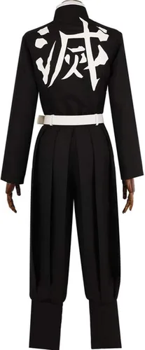 Vista 2 de Poetic Walk Traje de uniforme de Kochou Shinobu de Kimetsu no Yaiba Agatsuma Zenitsu Cosplay
