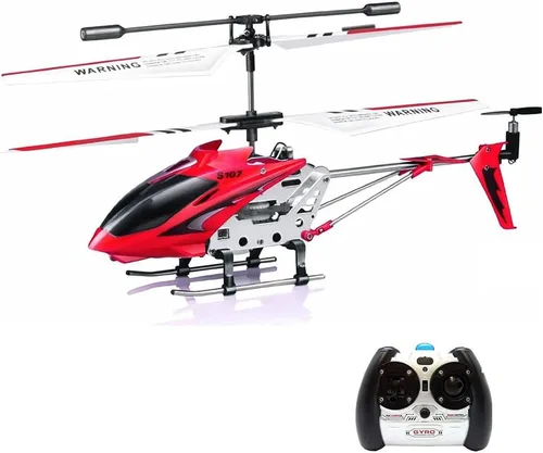 Vista 10 de Goolsky Helicóptero RC S107G, helicóptero de control remoto de 3 canales con giroscopio para principiantes (azul)