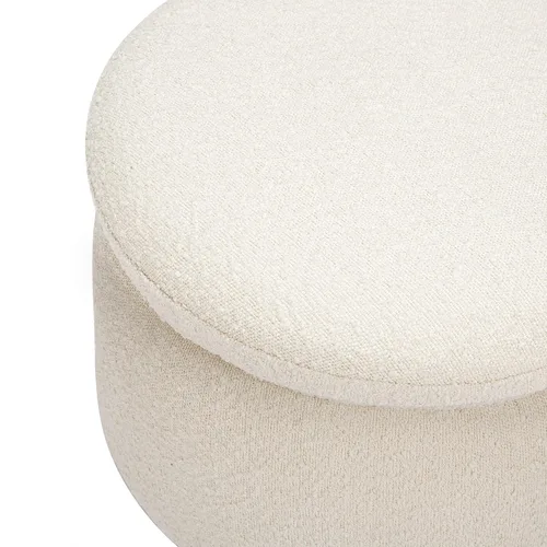 Vista 8 de Babyletto Enoki - Otomana de almacenamiento en ramo de marfil, oro Greenguard y certificado CertiPUR-US