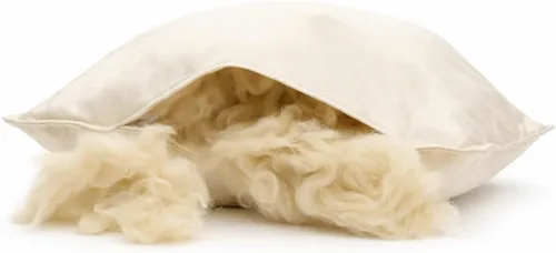 Vista 4 de ORGANIC TEXTILES Almohada natural Kapok con funda de algodón orgánico, (tamaño infantil), certificado GOTS, loft ajustable, refrescante