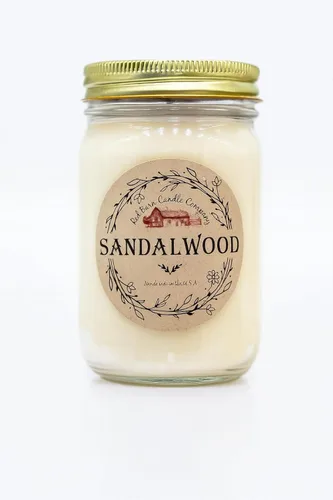 Vista 8 de Velas en tarro de granero rojo de 12 oz (flor de algodón)