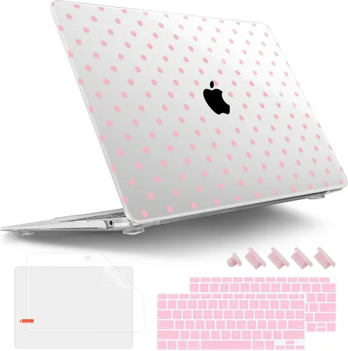 Vista 25 de Tuiklol Para MacBook Air de 13 pulgadas (versión 2021-2018) M1 A2337/A1932/A2179 con pantalla Retina Touch ID, carcasa rígida de plástico y cubierta