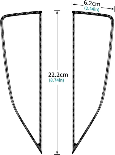 Vista 2 de AIRSPEED Para Subaru WRX/WRX STI 2022 2023 Consola central de coche, salida de aire, cubierta de marco de salida de aire, calcomanía de fibra