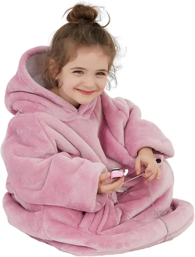 Vista 19 de Manta con Capucha Usable NOUKOW Manta Sherpa de Gran Tamaño Sudadera de Franela con Bolsillo Grande Alphabet