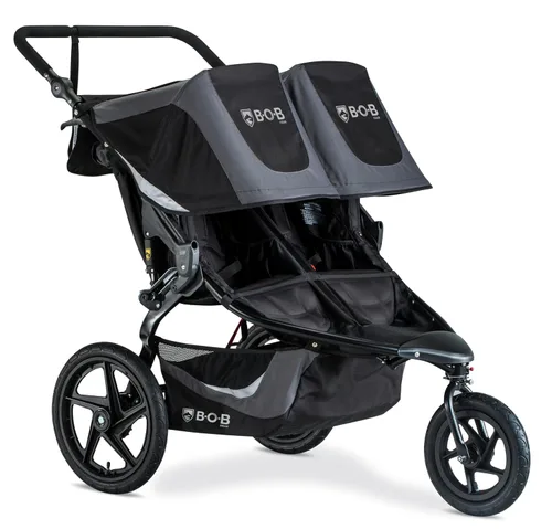 Vista 9 de BOB Gear Revolution Flex 3.0 Duallie - Cochecito para correr, cochecito doble, color negro grafito Versatile Double Jogger Stroller; All Terrain