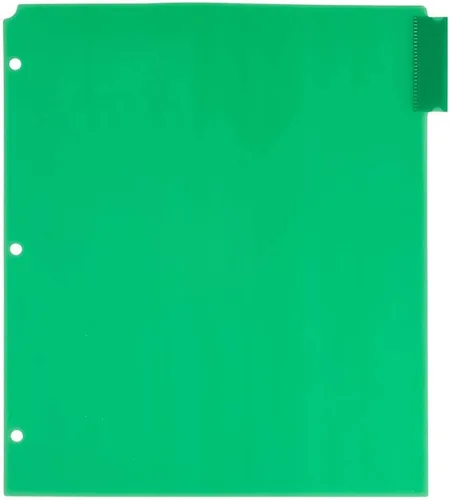 Vista 5 de JAM PAPER Separadores de Índice de Plástico de 5 Pestañas - 9 3/4 x 11 1/2 pulgadas - Multicolor Surtido - 5 Separadores con Pestañas/Paquete