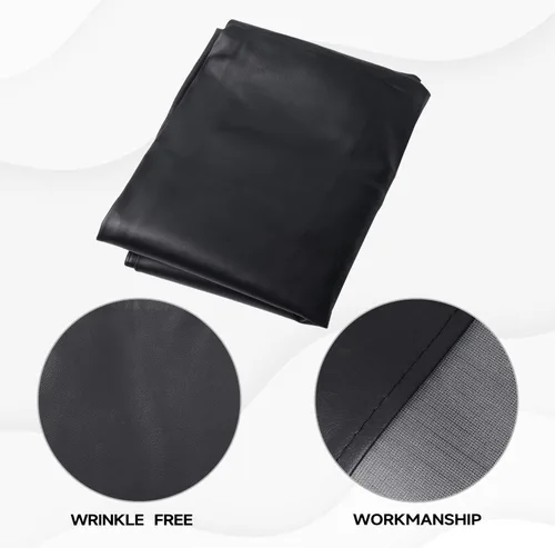 Vista 3 de GSE Games & Sports Expert 12' Cubierta de mesa de tejo de cuero sintético resistente de 12 pies en negro para accesorios de mesa de tejo Negro-12ft