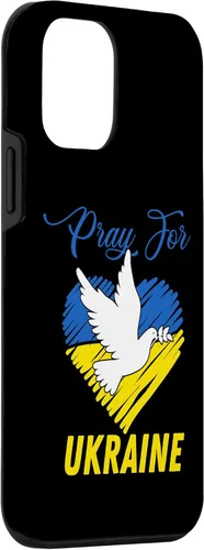 Vista 3 de Funda para iPhone 12 mini Pray for Ucrania, símbolo de la paz, bandera ucraniana, corazón