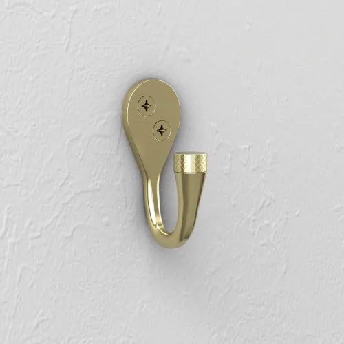 Vista 6 de National Hardware N337-911 Powell Gancho moleteado, 2-5/8", oro cepillado