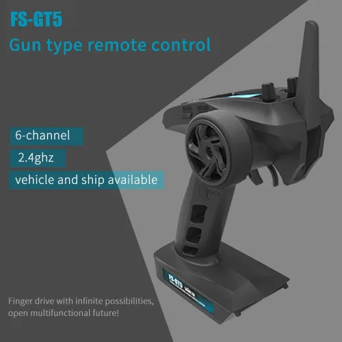 Vista 3 de Flysky FS-GT5 - Transmisor RC de 6 canales AFHDS con receptor FS-BS6 para RC coche bote
