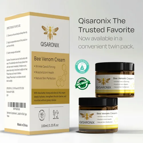 Vista 8 de Bee Venom Cream 2 unidades – Hidratante diario ligero para cara, cuello y cuerpo – Crema cosmética de absorción rápida, no grasa para la comodidad