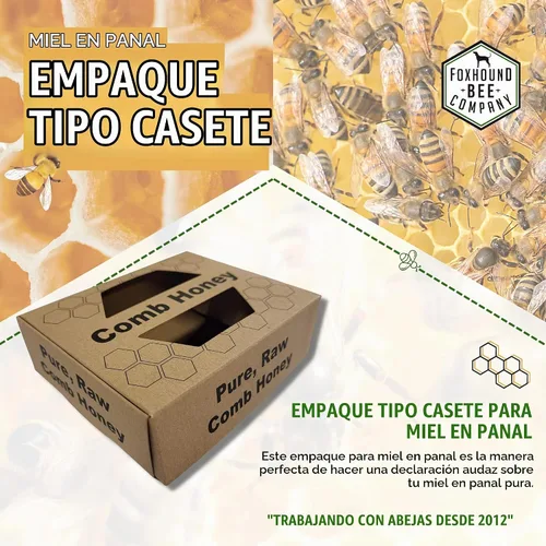 Vista 2 de Foxhound Bee Company Embalaje de casete de miel de peine, embalaje de marco mediano - Paquete de 40