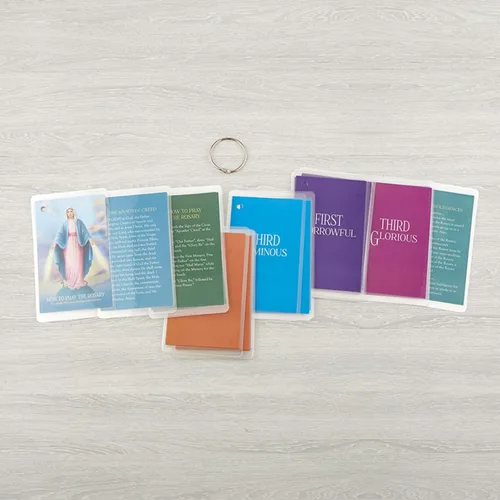Vista 9 de Needzo Juego de tarjetas de oración católicas laminadas para niños, 4 1/2 pulgadas
