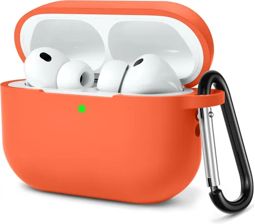 Vista 12 de Lerobo - Funda protectora completa de silicona suave para AirPods Pro 3 Rojo