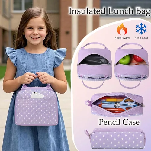 Vista 53 de Juego de mochila para niñas con diseño de unicornio, mochila escolar para niños, mochila para libros para niñas, set 3 en 1, regreso a clases