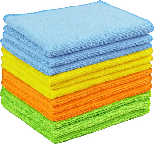 Vista 9 de Simple Houseware - Paño de limpieza de microfibra de 12 x 12 pulgadas, paquete de 50 unidades, 4