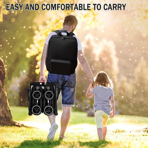 Vista 12 de Bolsa de viaje para cochecito GB Pockit con GB Pockit Air Plus Bolsa de viaje plegable para cochecito de bebé, bolsa de cochecito para avión