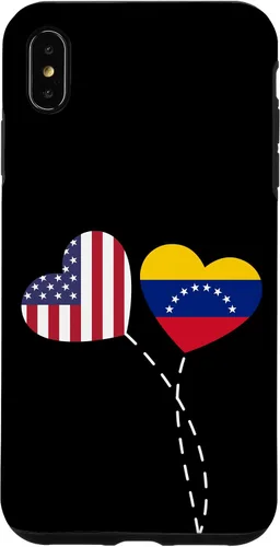 Vista 11 de Funda para iPhone 13 Pro Max Loving Venezuela USA Flag Heart Venezuelan Americans Love Case