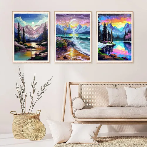 Vista 5 de EWJRNSF Kits de pintura de diamantes 5D para adultos principiantes, juegos de arte de diamantes, pintura de gemas y manualidades, decoración