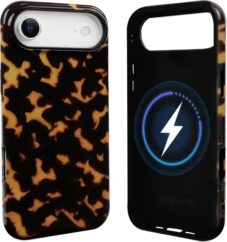 Vista 47 de NITITOP Funda magnética compatible con iPhone 11, compatible con MagSafe lindo diseño estético de leopardo ámbar tortuga para mujeres, hombres