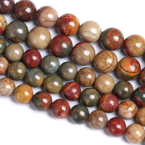 Vista 29 de 60 cuentas sueltas de piedra natural de turquesa africana de 0.236 pulgadas (6 mm) para hacer joyas, pulseras de bricolaje
