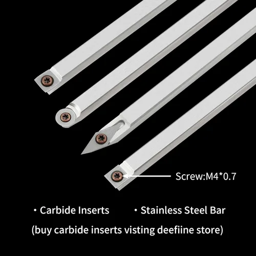 Vista 4 de Kit de herramientas de torneado para torno de madera con punta de carburo de tamaño completo de 18.3", herramienta de desbaste y acabado de torno