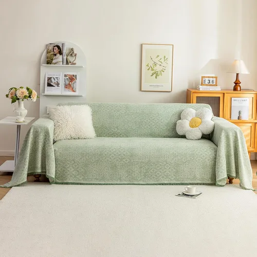 Vista 21 de STACYPIK Jacqurad - Fundas de sofá reversibles y duraderas para mascotas, fundas de sofá geométricas con orejas de trigo, protector de muebles gris