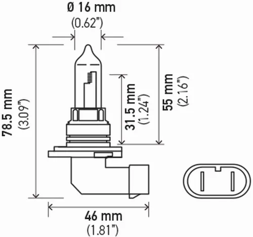 Vista 6 de HELLA 9005 2.0TB Kit de bombillas de alto rendimiento Twin Blister, 12 V, 65 W, paquete de 2