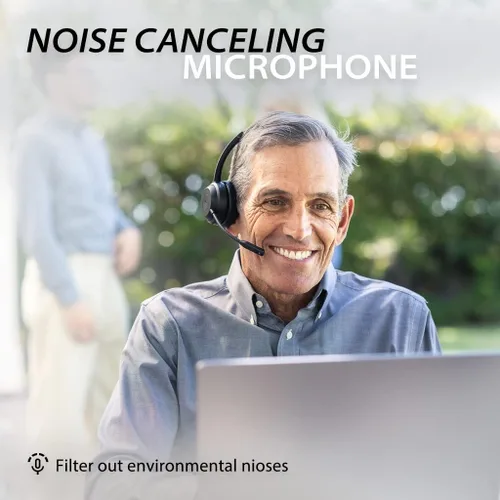 Vista 2 de Avantalk Alto Solo - Auriculares inalámbricos Bluetooth 5.1 con micrófono con cancelación de ruido para PC, computadora, laptop, teléfono