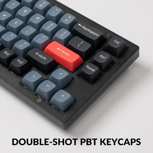 Vista 4 de Keychron Teclado mecánico personalizado con cable V2 65 de diseño QMKVIA macro programable con teclado intercambiable en caliente K Pro interruptor