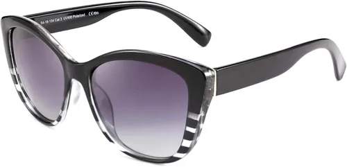 Vista 2 de FEISEDY Gafas de sol polarizadas vintage para mujer, estilo Jackie O Cat Eye B2451