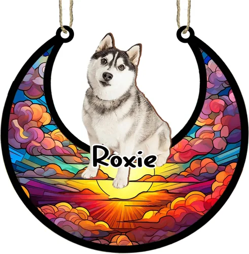Vista 51 de LOVELYPOD Adorno de Navidad personalizado para perro pastor australiano, atrapasoles conmemorativo, adorno de Navidad de pastor australiano