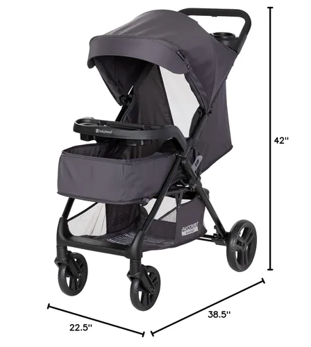 Vista 9 de Baby Trend Passport® Carrito con Silla de Paseo, Cielo Plateado plateado (Silver Sky)