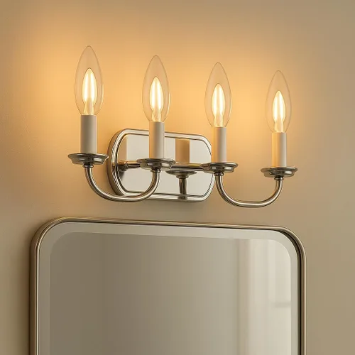 Vista 5 de Bioluz LED Bombilla de candelabro de filamento de 4 W, base E12, bombillas LED de alta eficiencia, certificación UL, paquete de 6